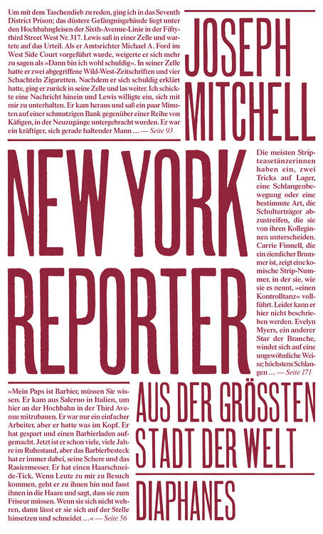 Joseph Mitchell: New York Reporter